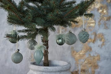 Norille Weihnachtskugel Ø11 cm - Dusty green. Gerillt - Lene Bjerre