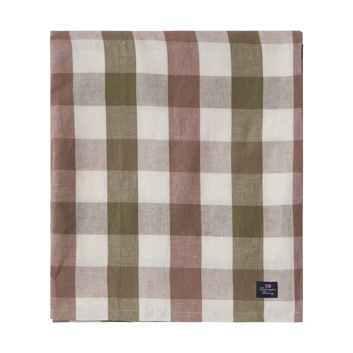 Checked Cotton Linen Tischdecke 150x250cm - Olive - Lexington