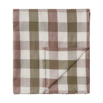 Checked Cotton Linen Tischdecke 180x180 cm - Olive - Lexington