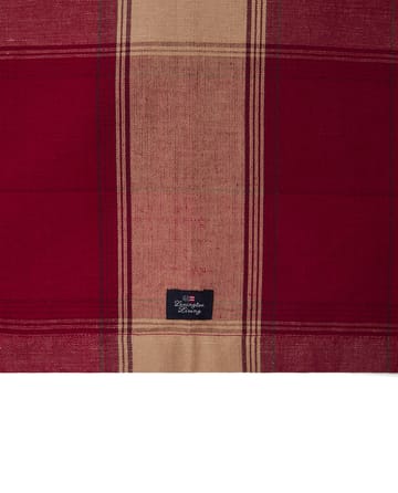 Checked Linen-Cotton Tischläufer 50x250 cm - Rot-Beige - Lexington