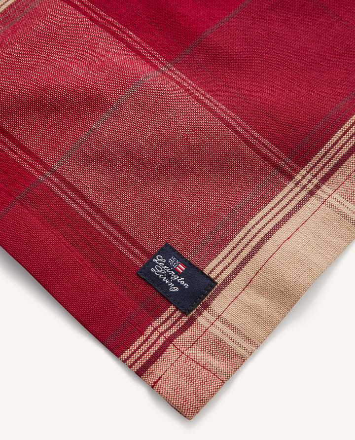 Checked Linen-Cotton Tischset 40x50 cm, Rot-Beige Lexington