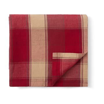 Checked Linen-Cotton Tischtuch 150x250 cm - Rot-Beige - Lexington