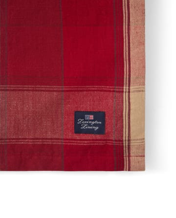 Checked Linen-Cotton Tischtuch 150x250 cm - Rot-Beige - Lexington