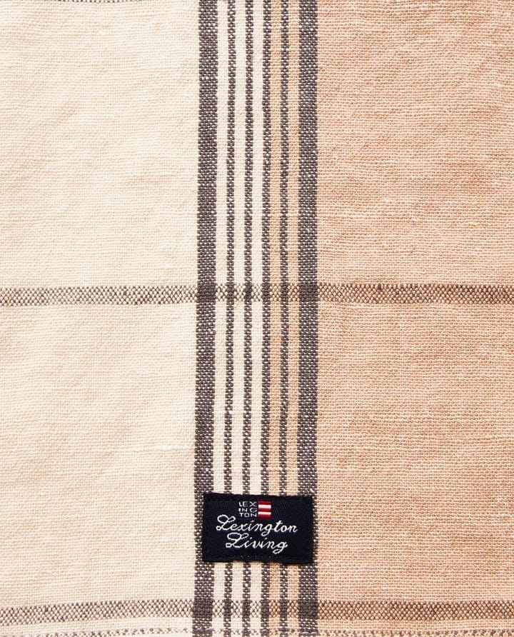 Checked Linen/Cotton Geschirrtuch 50x70 cm, Beige-white Lexington