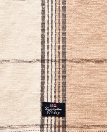 Checked Linen/Cotton Küchenhandtuch 50x70 cm - Beige-white - Lexington