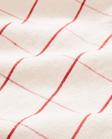 Checked Linen/Cotton Küchenhandtuch 50x70 cm - White-red - Lexington