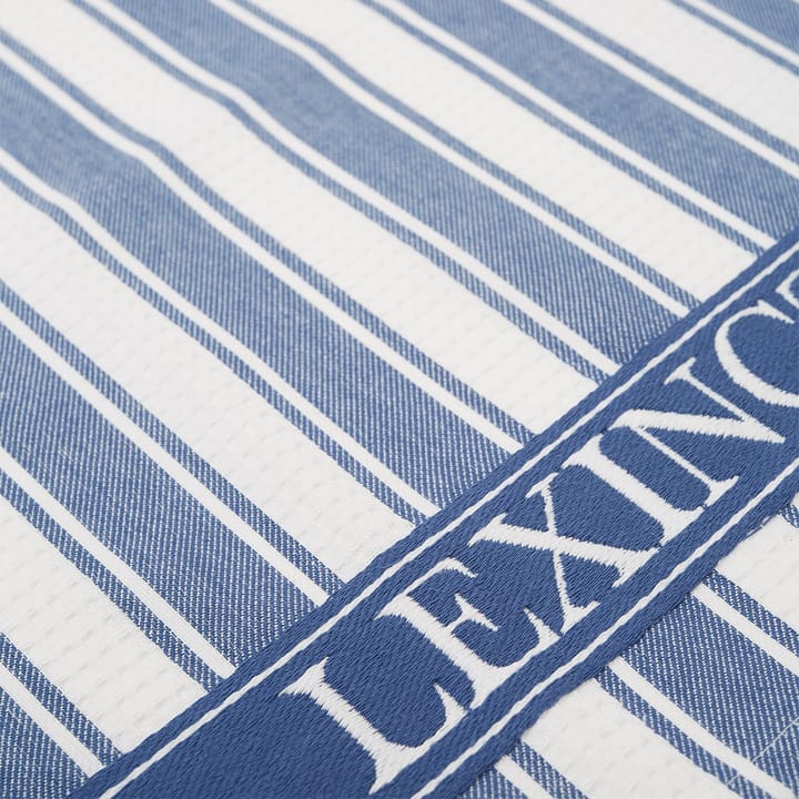 Icons Waffle Striped Geschirrtuch 50 x 70cm, Blue-white Lexington