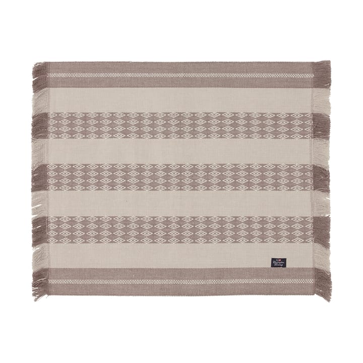 Jacquard Striped Tischset 40x50 cm - Beige - Lexington