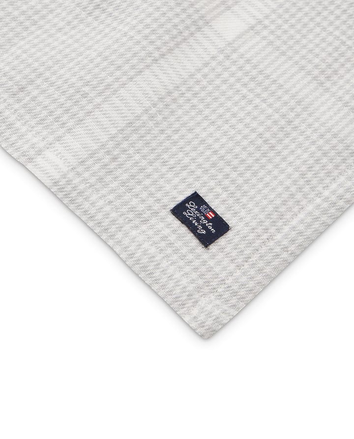 Pepita Check Cotton Linen Stoffserviette 50 x 50cm, White-light gray Lexington