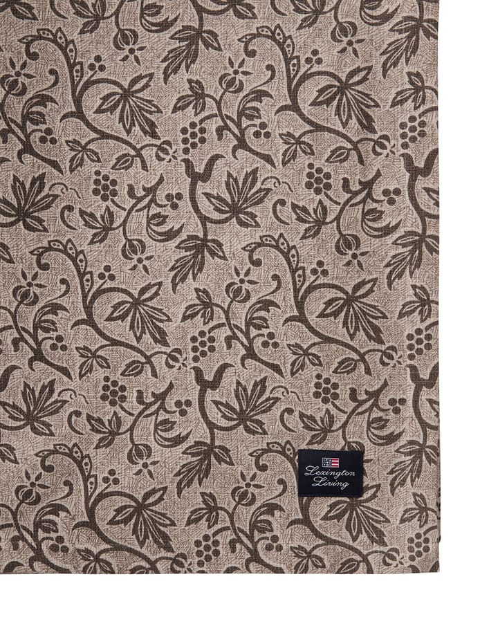 Printed Recycled Cotton Tischtuch 150x250 cm, Light beige Lexington