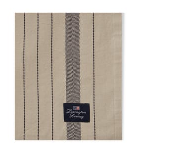 Striped Organic Cotton Tischdecke 150 x 250cm - Beige-dark gray - Lexington