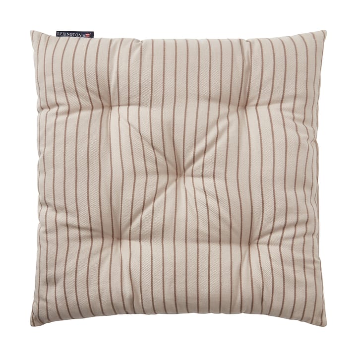 Striped Recycled Cotton Sitzkissen 40x40 cm - Beige - Lexington