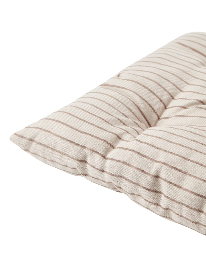 Striped Recycled Cotton Sitzkissen 40x40 cm, Beige Lexington