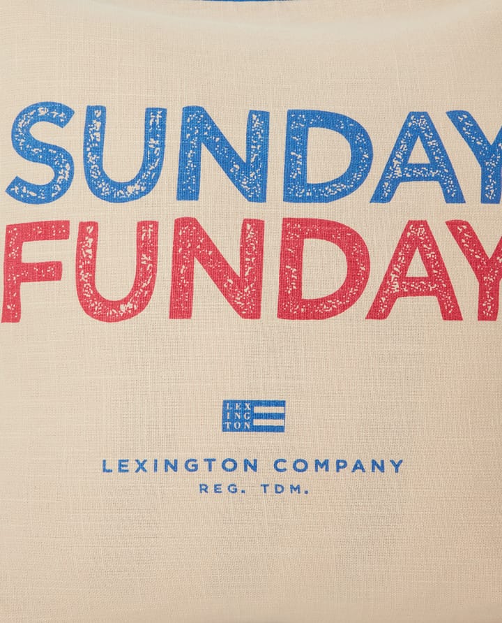 Sunday Funday Printed Kissenbezug 50 x 50cm, Beige-blau-rosa Lexington