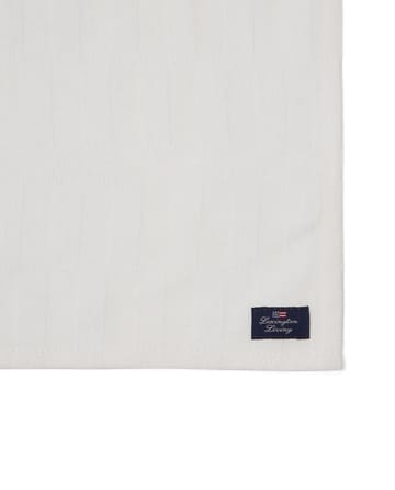 White Jacquard Cotton Serviette 50x50 cm. - Weiß - Lexington