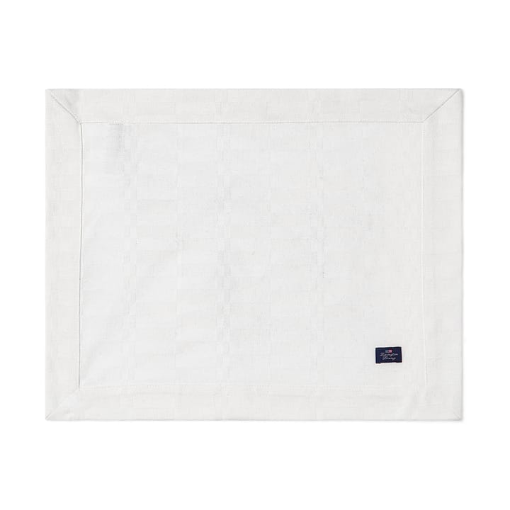 White Jacquard Cotton Tischunterlage 40x50 cm - Weiß - Lexington