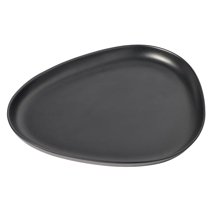 Curve Stoneware Servierteller 30 x 35cm - Black - LIND DNA