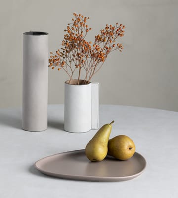 Curve Stoneware Teller 26 x 30cm - Warm Grey - LIND DNA