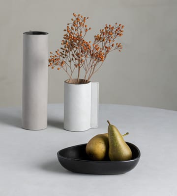 Curve Stoneware tiefer Teller 19 x 22cm - Black - LIND DNA