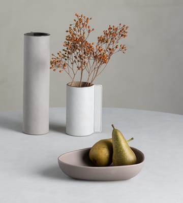 Curve Stoneware tiefer Teller 19 x 22cm - Warm Grey - LIND DNA