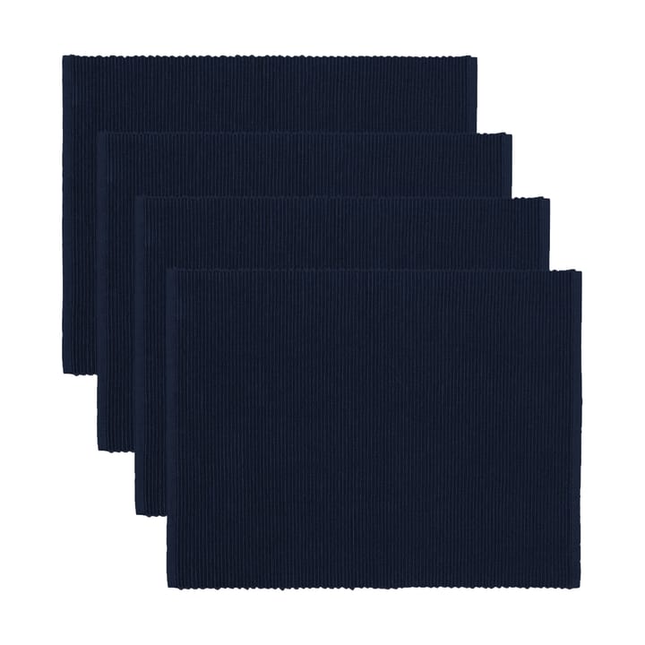 Uni Tischset 35x46 cm 4er-Pack, Dunkel Marineblau Linum