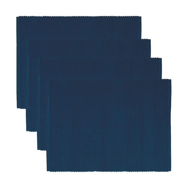 Uni Tischset 35x46 cm 4er-Pack, Indigoblau Linum