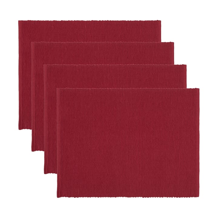 Uni Tischset 35x46 cm 4er-Pack - Rot - Linum