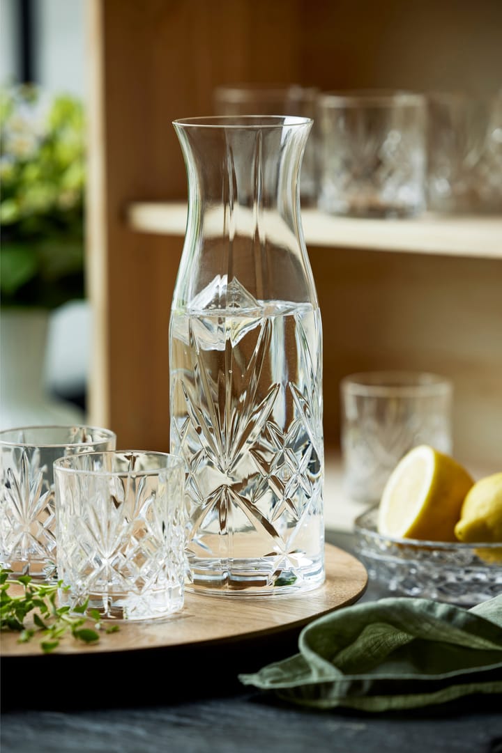 Melodia Karaffe und Wasserglas 7 Teile, Kristall Lyngby Glas