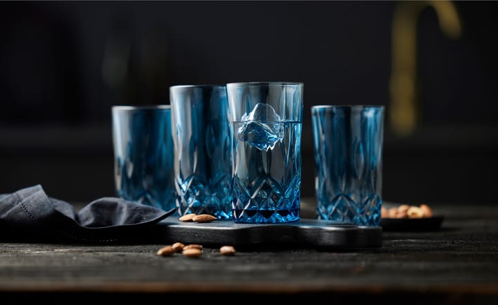 Sorrento highball Glas 38 cl 4er Pack, Blue Lyngby Glas