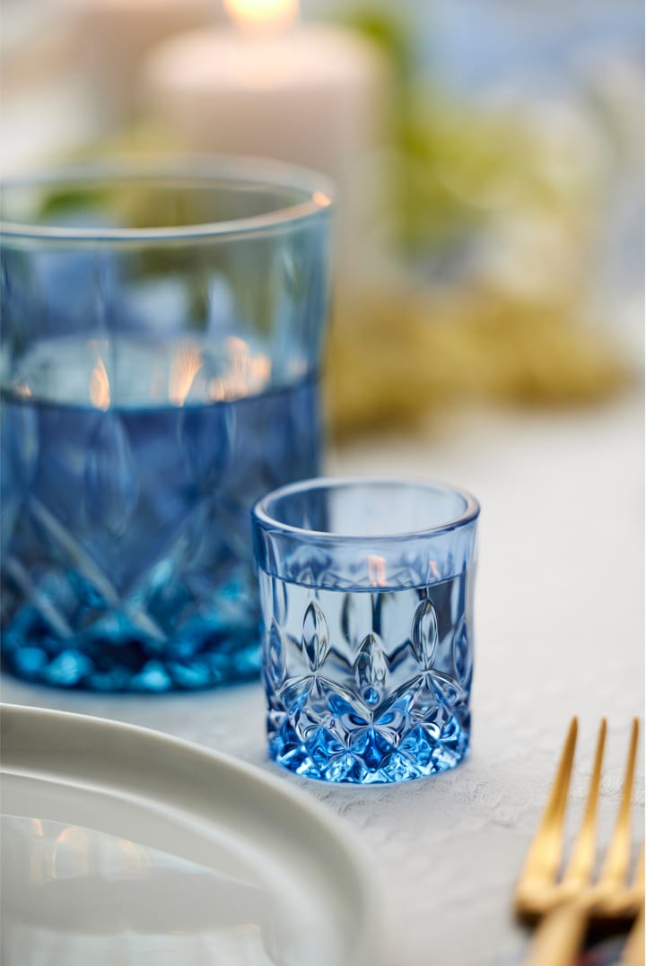 Sorrento Schnapsglas 4 cl 4er-Pack, Blau Lyngby Glas