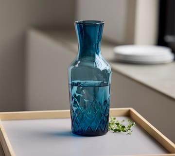 Sorrento Wasserkaraffe 1 liter - Blau - Lyngby Glas