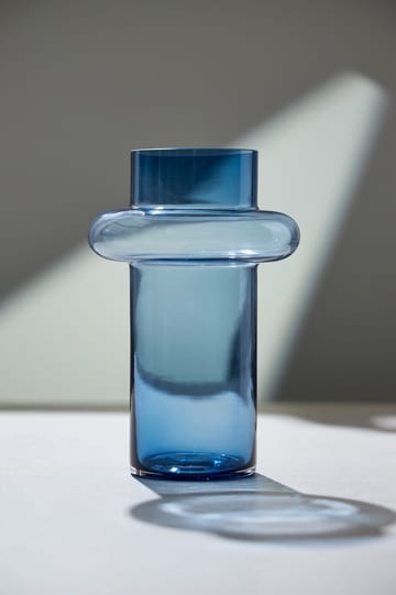 Tube Vase Glas 40cm - Blau - Lyngby Glas