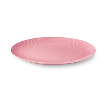 Rhombe ovaler Servierteller 21,5 x 28,5cm - Rosa - Lyngby Porcelæn