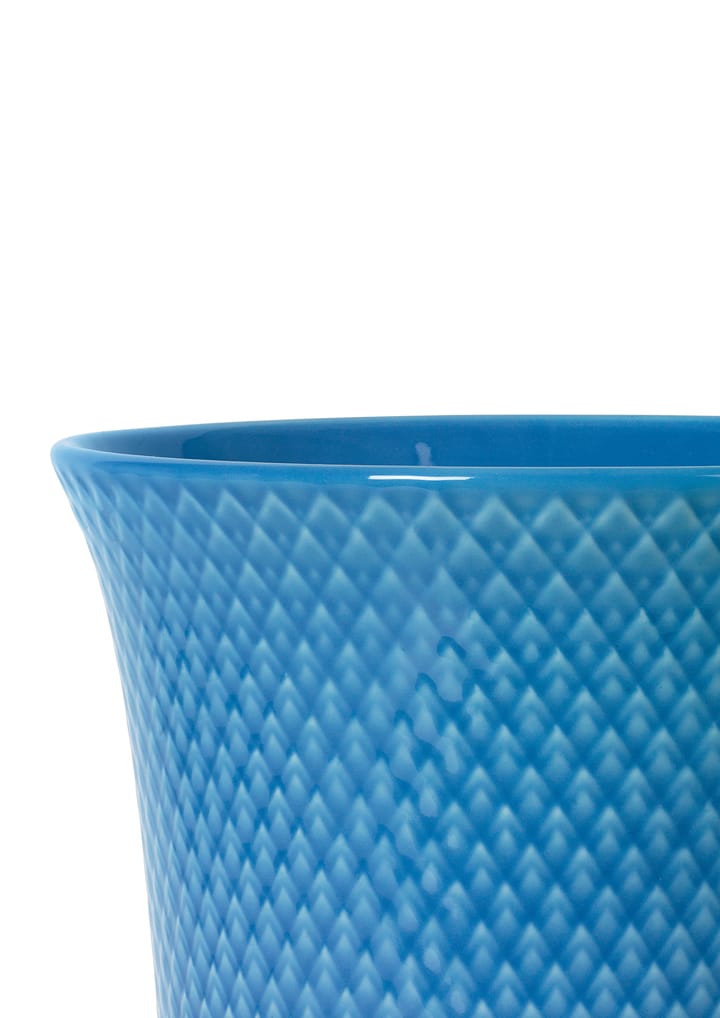 Rhombe Vase 20cm, Blau Lyngby Porcelæn