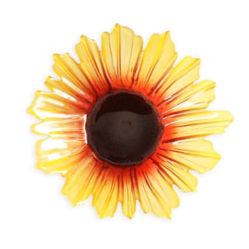 Sonnenblumen Glasschale gelb - Klein Ø17cm - Målerås Glasbruk