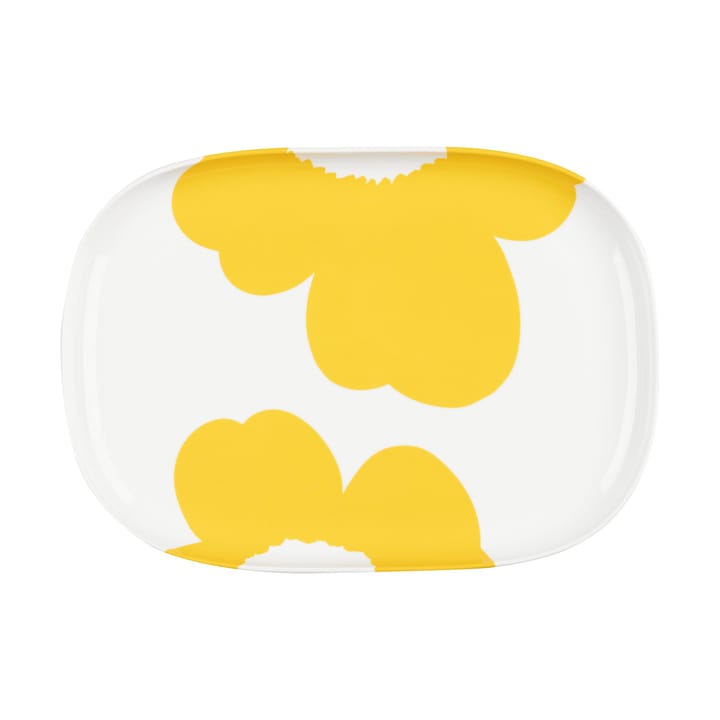 Iso Unikko Servierteller 25x36 cm, White-spring yellow Marimekko