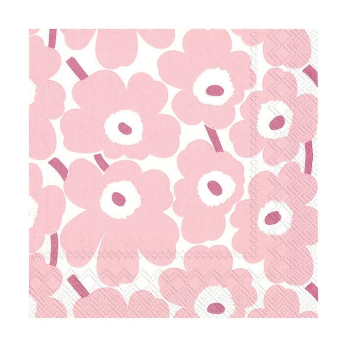 Mini Unikko Servietten 20er-Pack, Light Rose Marimekko