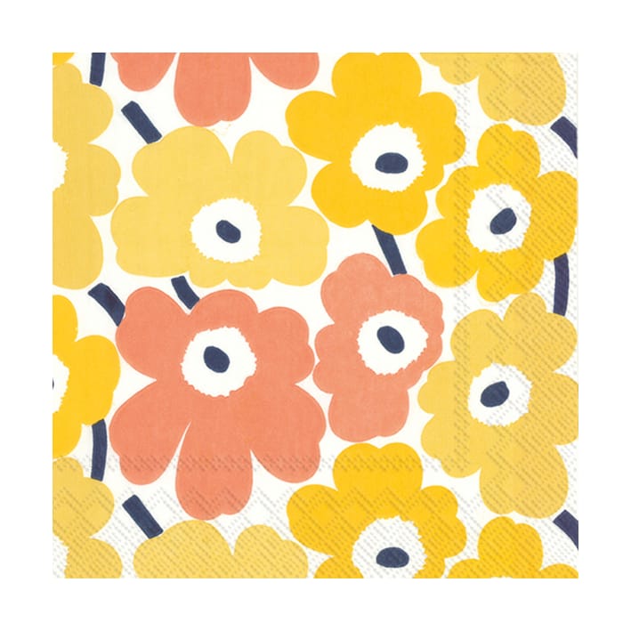 Mini Unikko Servietten 20er-Pack, Yellow Marimekko