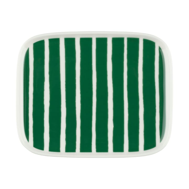 Oiva Piccolo Teller 12x15 cm, White-green Marimekko