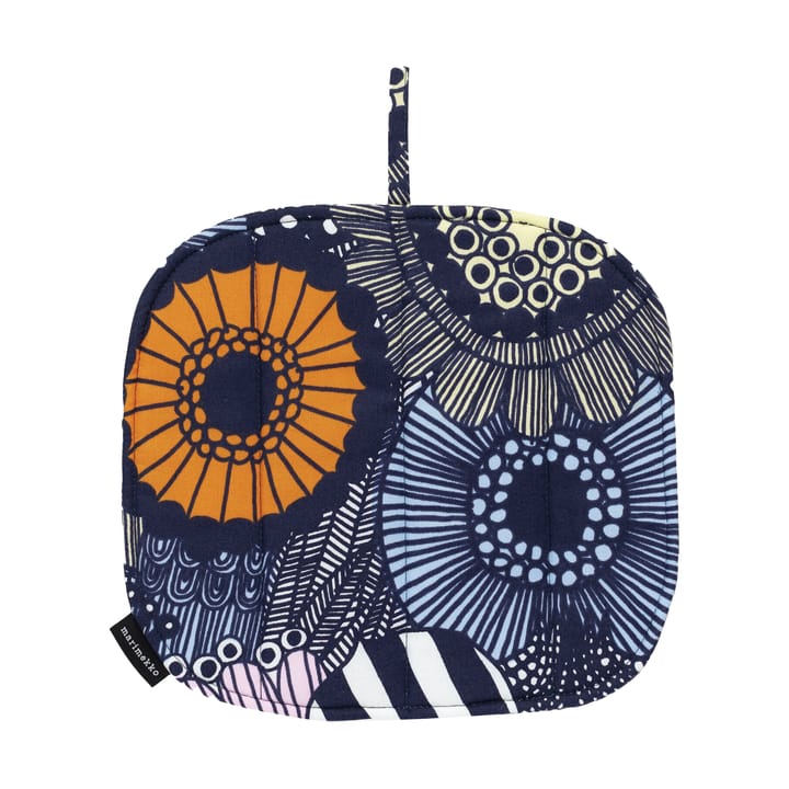 Pieni Siirtolapuutarha tehuva, White-yellow-orange-light blue Marimekko