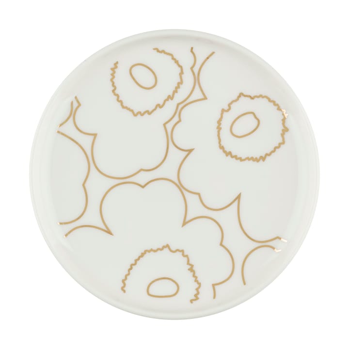 Piirto Unikko Oiva Teller Ø13,5 cm - White-gold - Marimekko