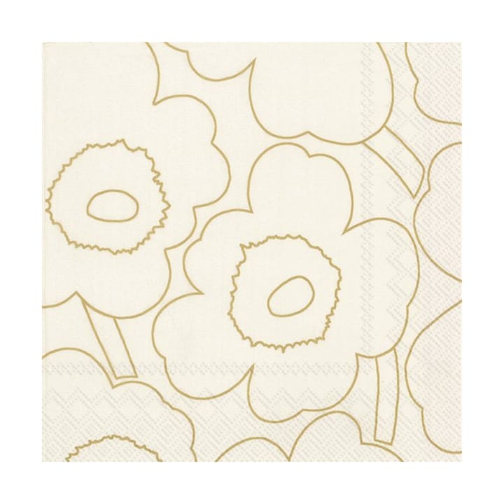 Piirto Unikko Serviette 33x33 cm 20er-Pack, Gold Marimekko