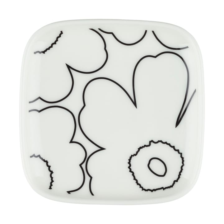 Piirto Unikko Teller 10x10 cm - White-black - Marimekko