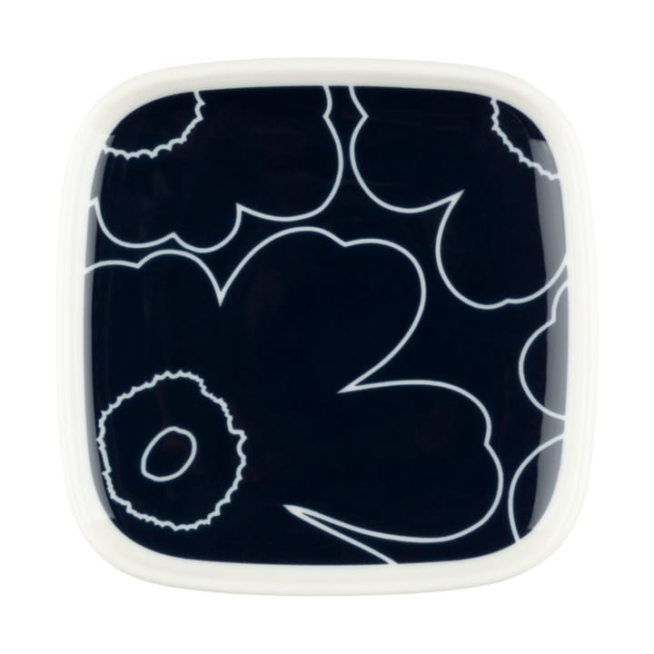 Piirto Unikko Teller 10x10 cm - White-dark blue - Marimekko