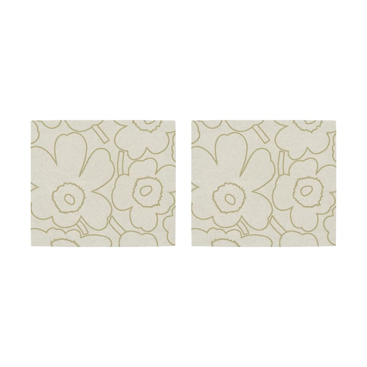 Piirto Unikko Tischset 35x40 cm 2er-Pack, Linen-gold Marimekko