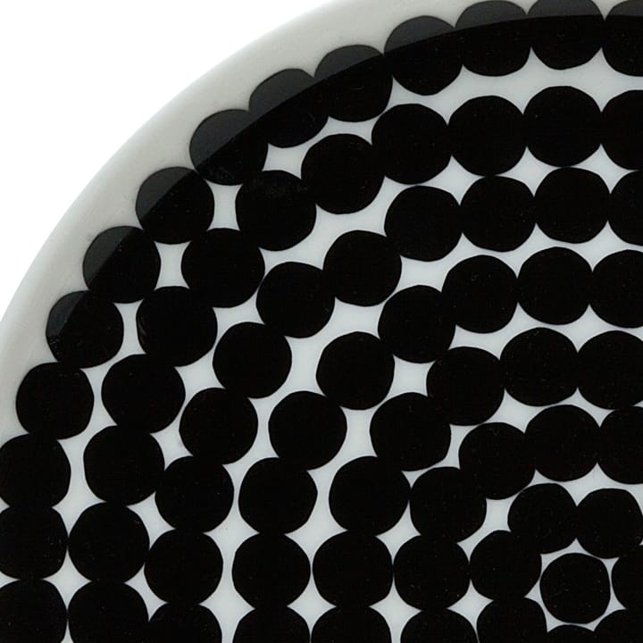 Räsymatto Teller 20cm, 6er Pack Schwarz-weiß Marimekko