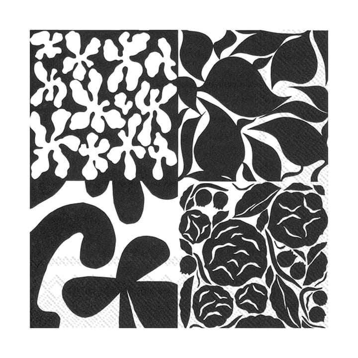 Ruudut Serviette 33x33 cm 20er-Pack - Black - Marimekko