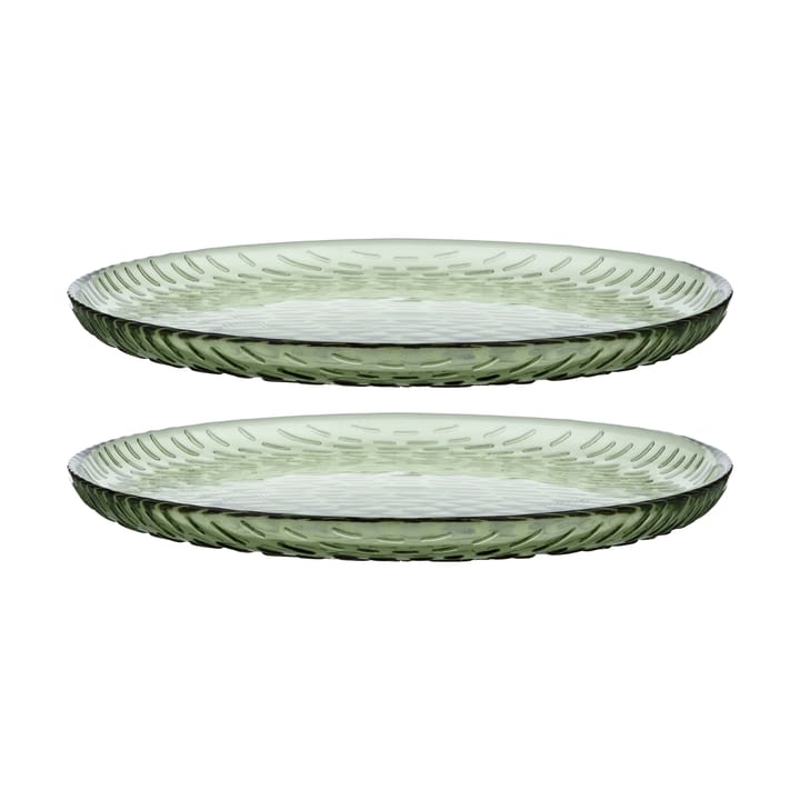 Syksy Unterteller Glas Ø17 cm 2er-Pack - Olive - Marimekko