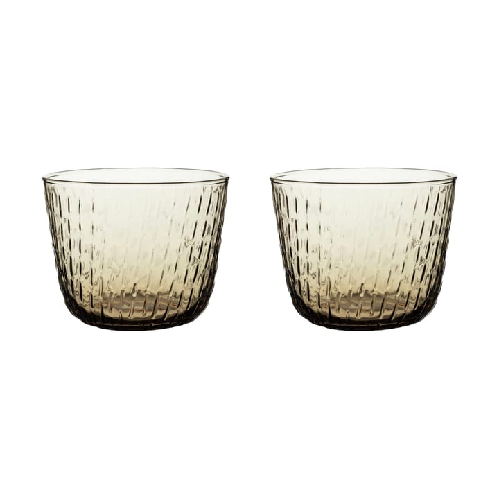 Syksy Wasserglas 2 dl 2er Pack - Brown - Marimekko