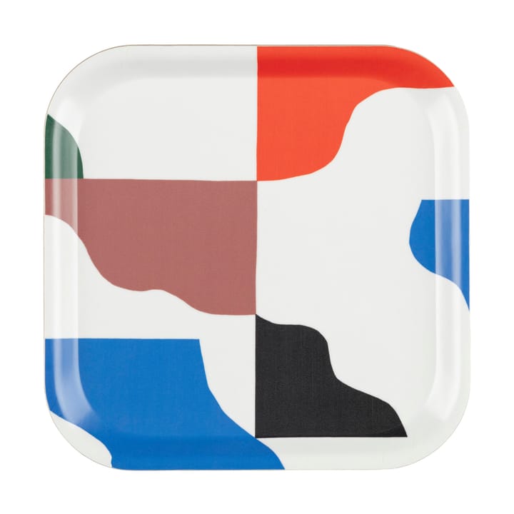 Tasapaino Tablett 20x20 cm, Feather-bright blue-orange Marimekko